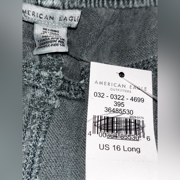 American Eagle Tomgirl Stretch Utility Jogger Women 16 L Relaxed Tapered Leg NEW - Picture 3 of 12
